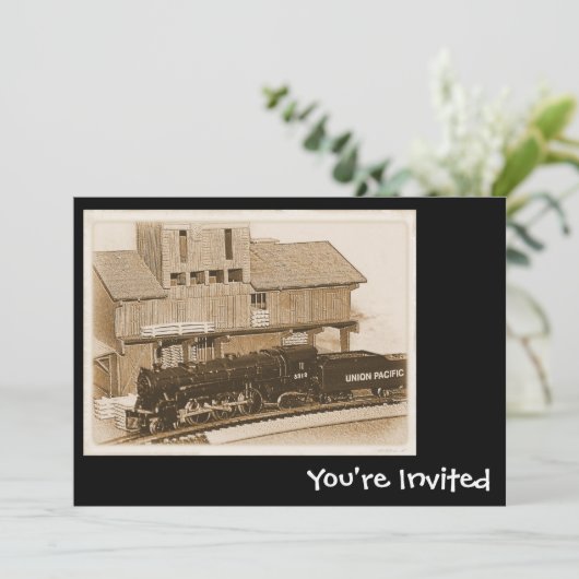 Modeltreinuitnodigingen Kaart (Staand voorkant)