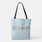 Modeltypografische vormgeving biologisch diagram tote bag (Achterkant)