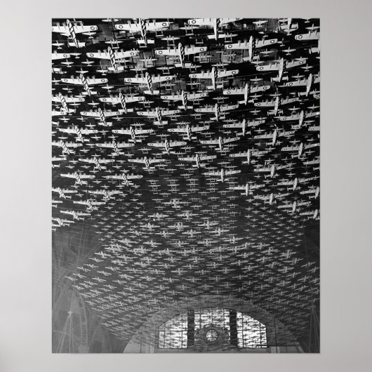 Modelvliegtuigen, 1943. Oude foto Poster (Voorkant)