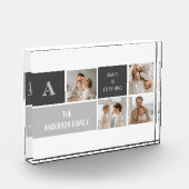 Moden 3Collage Foto & Gray Best Family Gift (Links)