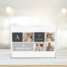 Moden 3Collage Foto & Gray Best Family Gift