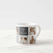 Moden 3Collage Foto & Gray Best Family Gift Espresso Kop (Voorkant rechts)