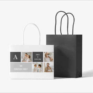 Moden 3Collage Foto & Gray Best Family Gift Groot Cadeauzakje