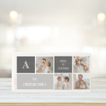 Moden 3Collage Foto & Gray Best Family Gift Houten Kist Print<br><div class="desc">Moden 3Collage Foto & Gray Best Family Gift</div>
