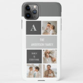 Moden 3Collage Foto & Gray Best Family Gift iPhone Hoesje (Achterkant)