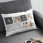 Moden 3Collage Foto & Gray Best Family Gift Kussen<br><div class="desc">Moden 3Collage Foto & Gray Best Family Gift</div>