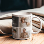Moden 3Collage Foto & Gray Best Family Gift Mok<br><div class="desc">Moden 3Collage Foto & Gray Best Family Gift</div>