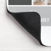 Moden 3Collage Foto & Gray Best Family Gift Muismat (Hoek)