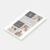 Moden 3Collage Foto & Gray Best Family Gift Post-it® Notes (Schuin)