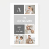 Moden 3Collage Foto & Gray Best Family Gift Post-it® Notes (Voorkant)
