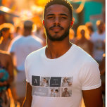 Moden 3Collage Foto & Gray Best Family Gift T-shirt<br><div class="desc">Moden 3Collage Foto & Gray Best Family Gift</div>