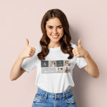 Moden 3Collage Foto & Gray Best Family Gift T-shirt<br><div class="desc">Moden 3Collage Foto & Gray Best Family Gift</div>