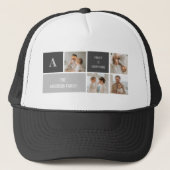 Moden 3Collage Foto & Gray Best Family Gift Trucker Pet (Voorkant)