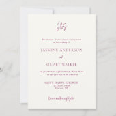 Moden all in one Wedding Invitation QR code Kaart (Voorkant)