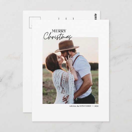 Moden Briefkaart voor kerstmis, bewerkbaar afdrukb (Voorkant / Achterkant)