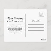 Moden Briefkaart voor kerstmis, bewerkbaar afdrukb (Achterkant)