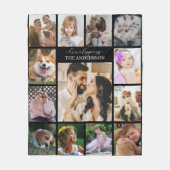 Moden Family PHOTO Collage 13 Afbeelding en Person Fleece Deken (Voorkant)