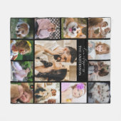 Moden Family PHOTO Collage 13 Afbeelding en Person Fleece Deken (Voorkant (Horizontaal))