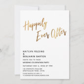 Moden Happily Ever After Gouden Ontvangst Kaart (Voorkant)