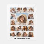 Moden, Minimale Fotoraster met 17 foto's Fleece Deken (Voorkant)