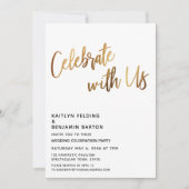 Moden vieren mee Gouden Bruiloft Ontvangst Kaart (Voorkant)