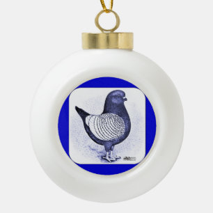 Modena Argent Pigeon Keramische Bal Ornament
