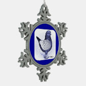 Modena Argent Pigeon Tin Sneeuwvlok Ornament (Links)