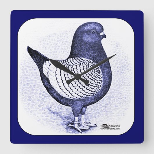 Modena Argent Vierkante Klok (Voorkant)