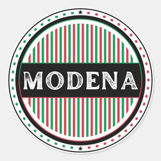 Modena City Pride Emblem – Italian Identity Ronde Sticker (Voorkant)