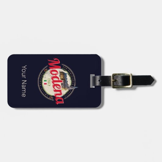 Modena Emilia-Romagna Balsamic Italië Souvenir Bagagelabel (Voorkant horizontaal)