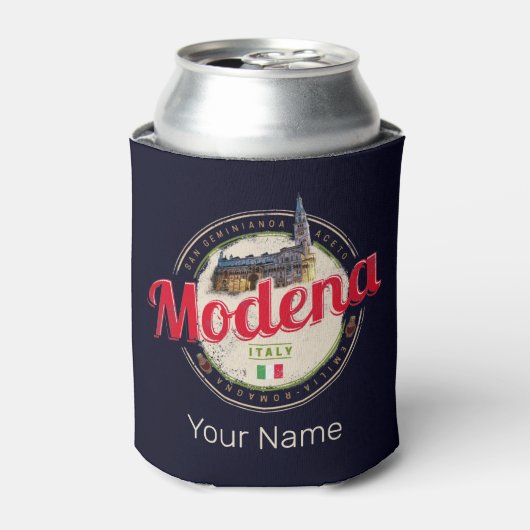 Modena Emilia-Romagna Balsamic Italië Souvenir Blikjeskoeler (Blikje Voorkant)