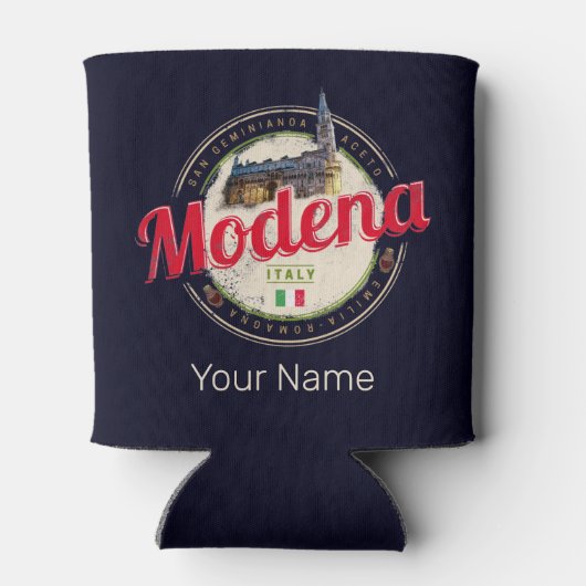 Modena Emilia-Romagna Balsamic Italië Souvenir Blikjeskoeler (Achterkant)