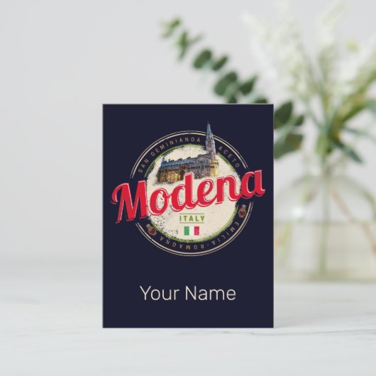 Modena Emilia-Romagna Balsamic Italië Souvenir Feestdagenkaart (Staand voorkant)