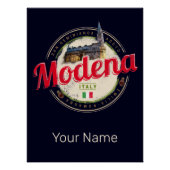 Modena Emilia-Romagna Balsamic Italië Souvenir Perfect Poster (Voorkant)