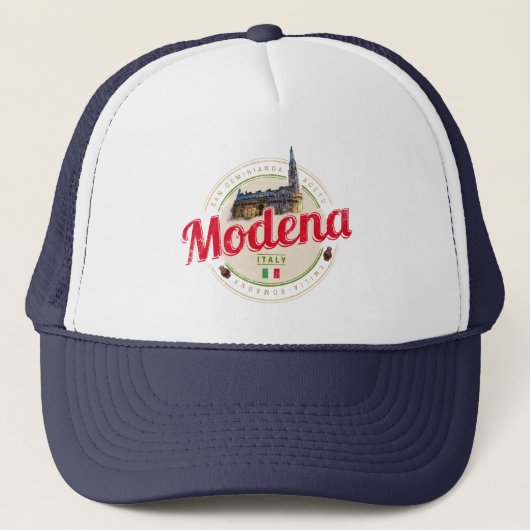 Modena Emilia-Romagna Balsamic Italië Souvenir Trucker Pet (Voorkant)