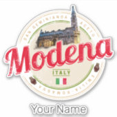 Modena Emilia-Romagna Balsamico Italië Souvenir Sticker (Voorkant)