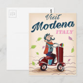 Modena Italië Scooter reisposter Briefkaart (Voorkant / Achterkant)