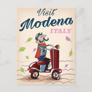 Modena Italië Scooter reisposter Briefkaart
