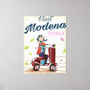 Modena Italië Scooter reisposter Canvas Afdruk