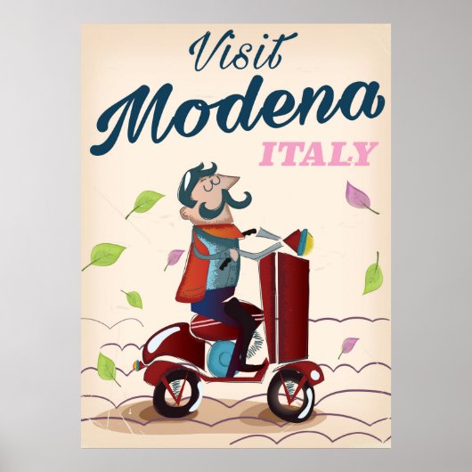 Modena Italië Scooter reisposter Poster (Voorkant)