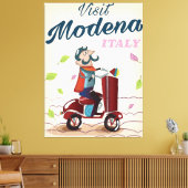 Modena Italy Scooter-reisposter Canvas Afdruk (Insitu (Woonkamer))