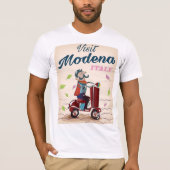Modena Italy Scooter-reisposter T-shirt (Voorkant)