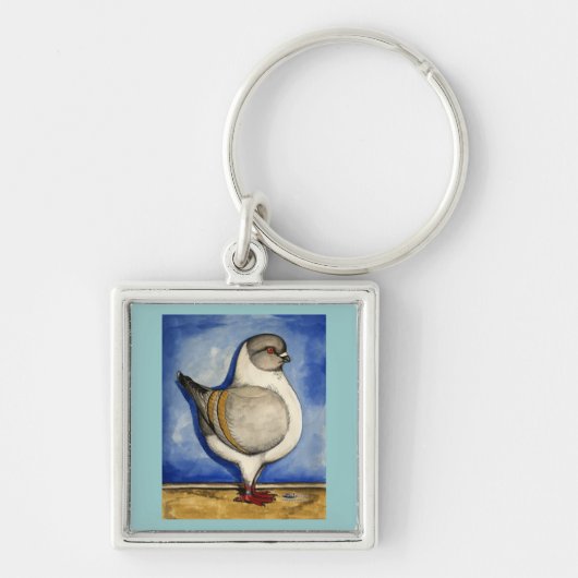 Modena Silver Gazzi Pigeon Sleutelhanger (Voorkant)