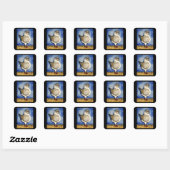 Modena Silver Gazzi Pigeon Vierkante Sticker (Vel)