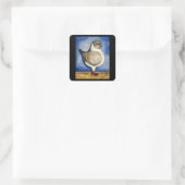Modena Silver Gazzi Pigeon Vierkante Sticker (Tas)