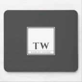 Modeontwerp donkergrijs muismat (Voorkant)