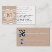 Modeontwerper Boetiek Visitekaartje (Voorkant / Achterkant)