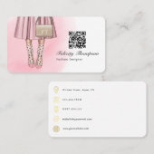 Modeontwerper Monogram QR-code Visitekaartje (Voorkant / Achterkant)