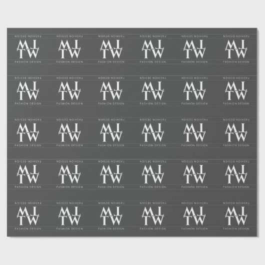 Modeontwerper Zwart Cadeaupapier (Vlak)