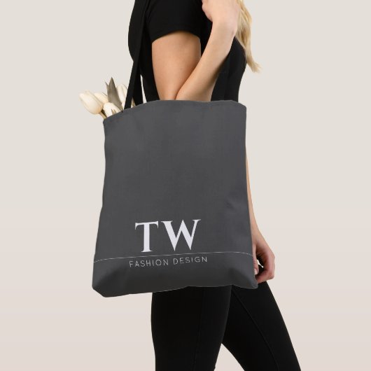 Modeontwerper Zwart Tote Bag (Dichtbij)